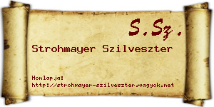 Strohmayer Szilveszter névjegykártya